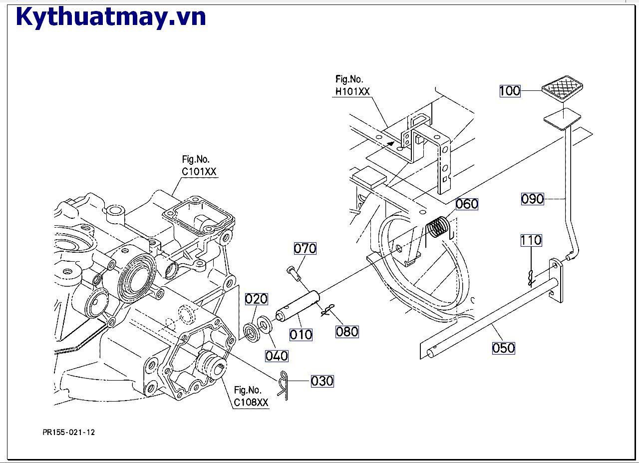 Bàn đạp khóa vi sai trước